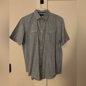 🔥Alfani Large men’s shirt variegated blue, front pockets like new condition